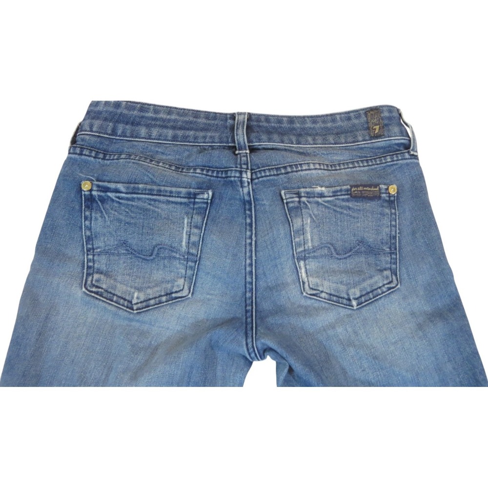 7 For All Mankind Olivia Jeans Womens 26 Blue Denim Super Skinny Fit Medium Wash